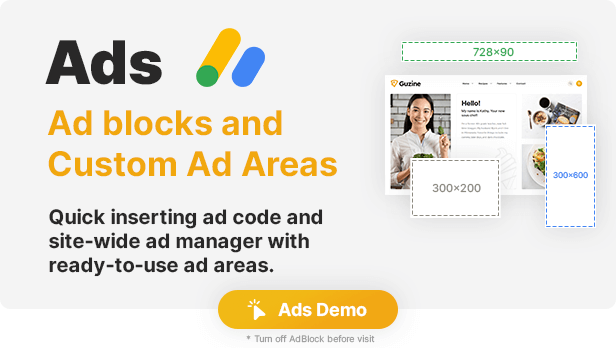 Ad blocks available